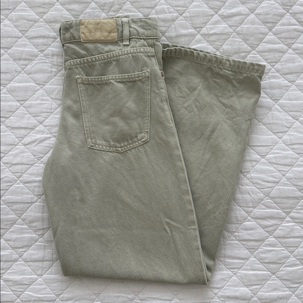 Zara Girl Stone Gray Denim Pants, 12-13 Years